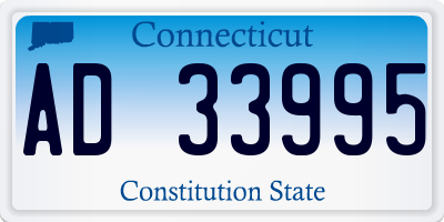 CT license plate AD33995