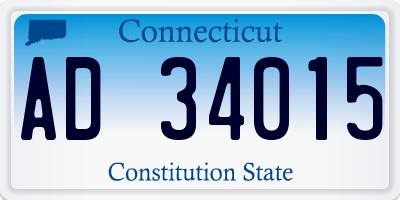 CT license plate AD34015
