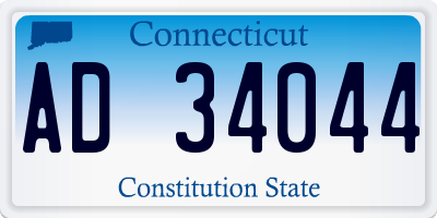 CT license plate AD34044