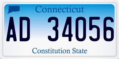 CT license plate AD34056