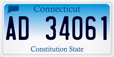 CT license plate AD34061