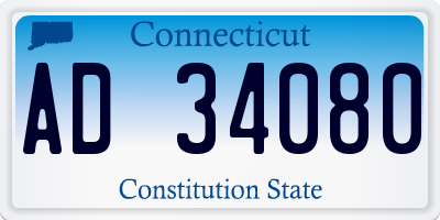 CT license plate AD34080