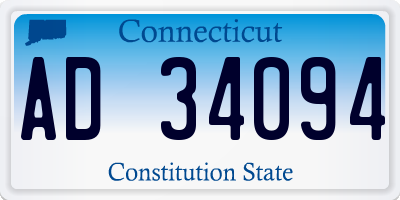 CT license plate AD34094