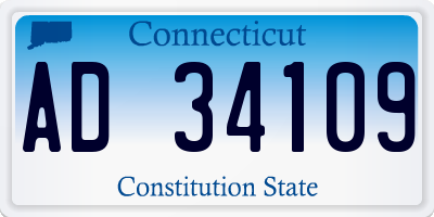 CT license plate AD34109