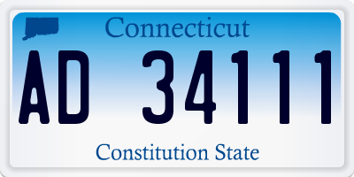 CT license plate AD34111