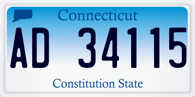 CT license plate AD34115