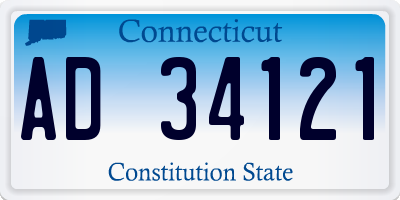 CT license plate AD34121