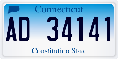 CT license plate AD34141
