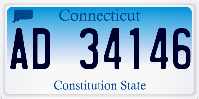 CT license plate AD34146