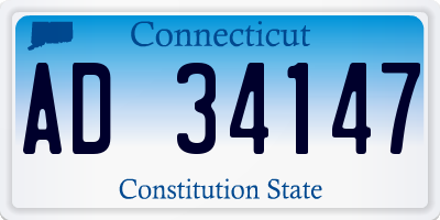CT license plate AD34147