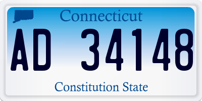 CT license plate AD34148