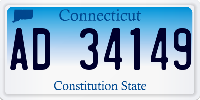 CT license plate AD34149