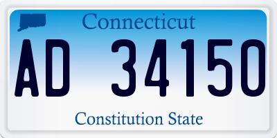 CT license plate AD34150