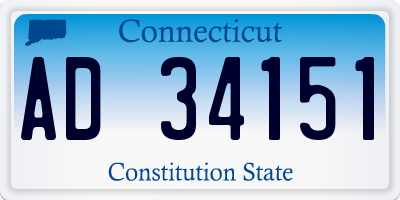 CT license plate AD34151