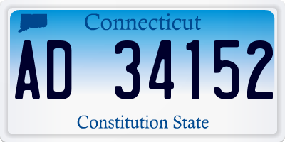 CT license plate AD34152