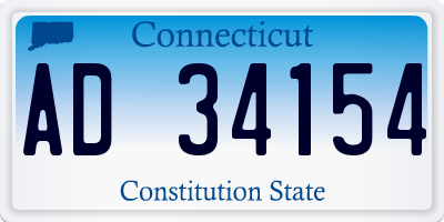 CT license plate AD34154