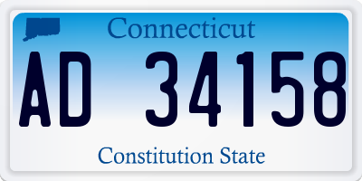 CT license plate AD34158