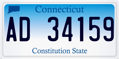 CT license plate AD34159