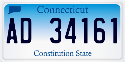 CT license plate AD34161