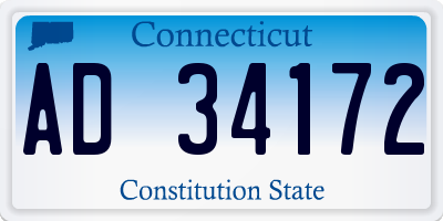 CT license plate AD34172