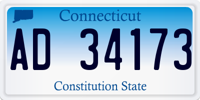 CT license plate AD34173