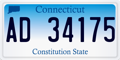 CT license plate AD34175