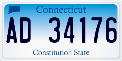 CT license plate AD34176