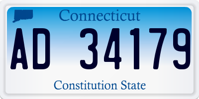 CT license plate AD34179