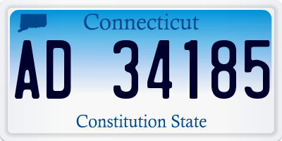CT license plate AD34185