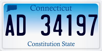 CT license plate AD34197