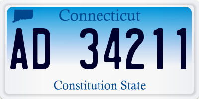 CT license plate AD34211