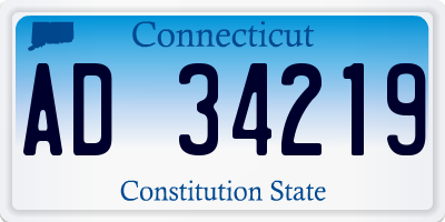 CT license plate AD34219