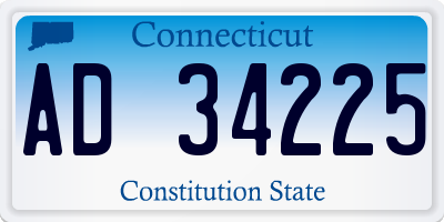 CT license plate AD34225