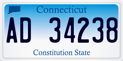 CT license plate AD34238
