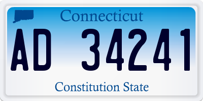CT license plate AD34241