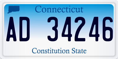 CT license plate AD34246