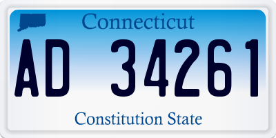 CT license plate AD34261
