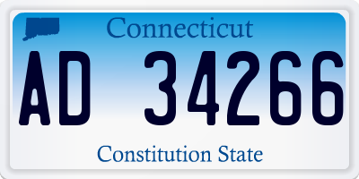 CT license plate AD34266