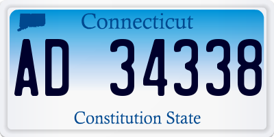 CT license plate AD34338