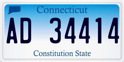 CT license plate AD34414