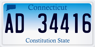 CT license plate AD34416