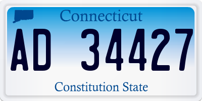 CT license plate AD34427