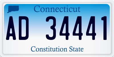 CT license plate AD34441
