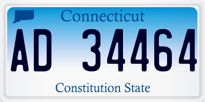 CT license plate AD34464