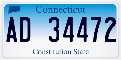 CT license plate AD34472