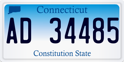 CT license plate AD34485