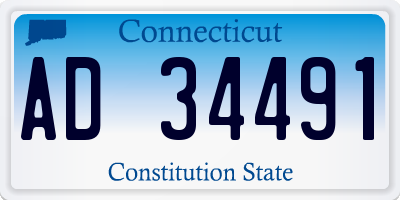 CT license plate AD34491