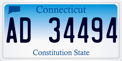 CT license plate AD34494