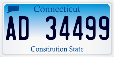 CT license plate AD34499