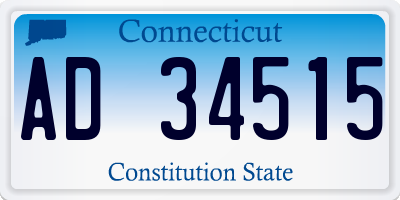 CT license plate AD34515